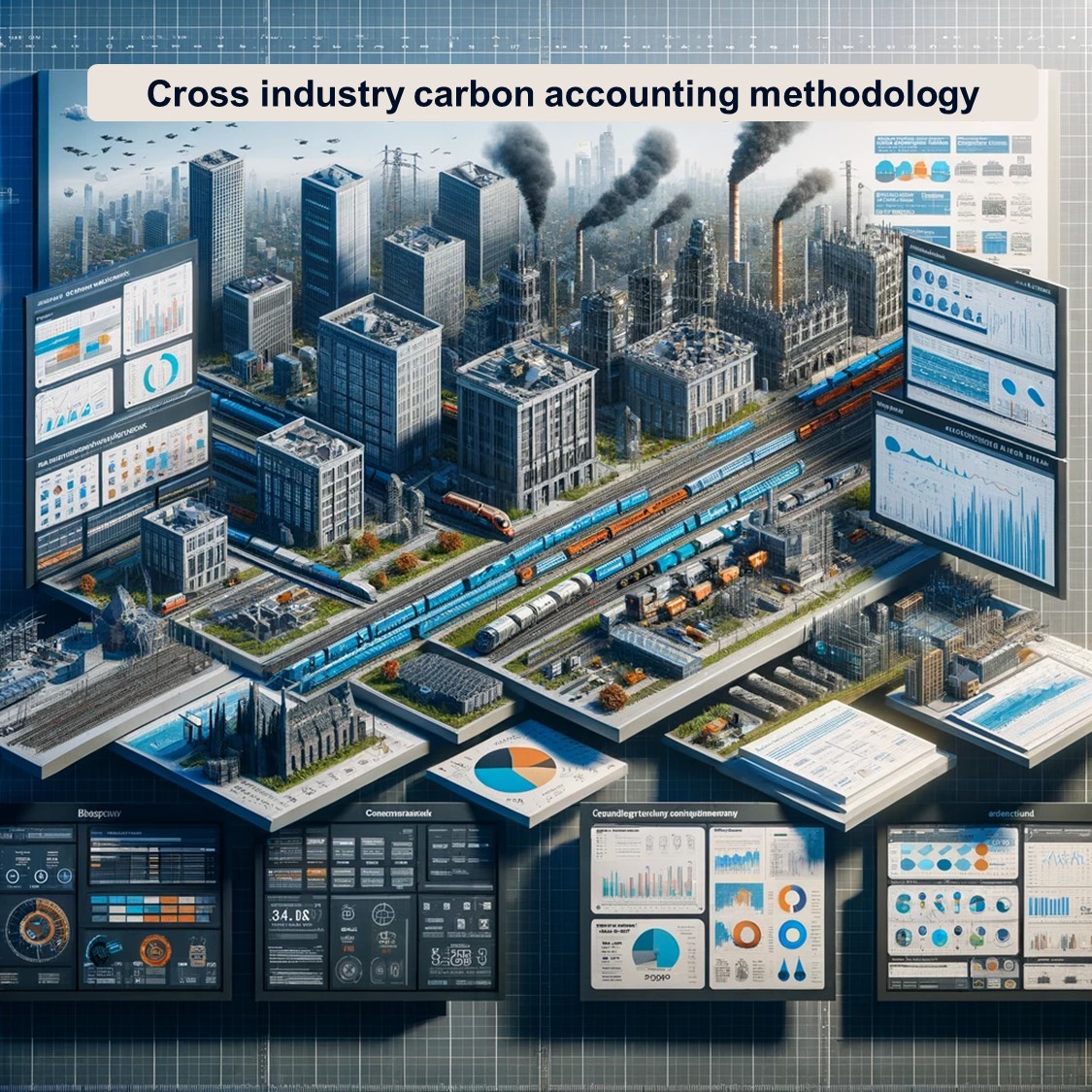 Cross-industry carbon accounting methodology visual representation
