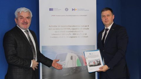 Stefan Roseanu, ARF President (right) and Gabriel Stanciu, Alstom Managing Director for Romania, Bulgaria and Moldova.