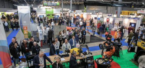 The packed exhibition floor at RailTech Europe 2024
