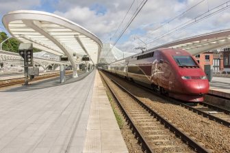 High-speed train Liege, Belgium